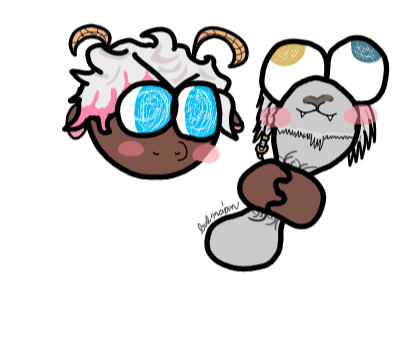 A redraw of the sixth image featuring both my Final Fantasy XIV character, as well as one of the characters from the first drawing. Not much is changed from the original image, other than the lack of blur that I completely forgot to put on.